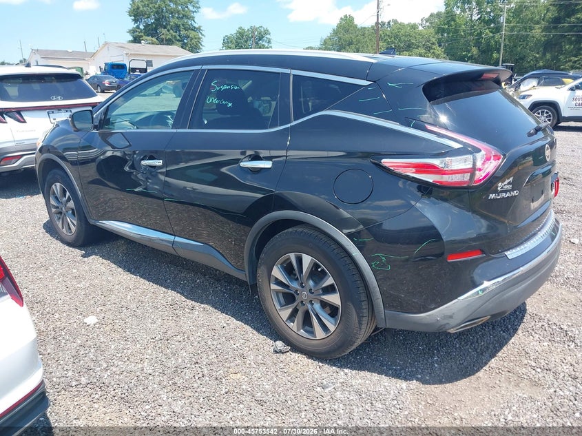 Vin: 5n1az2mg9gn136603, lot: 46252264, nissan murano sl 20163