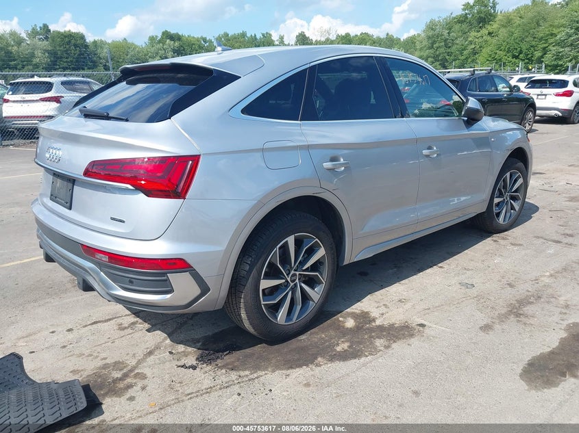 Vin: wa15aafy2n2066190, lot: 46252340, audi q5 sportback premium plus 45 tfsi s line quattro s tronic 20224