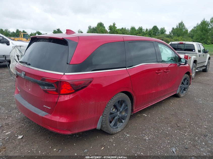 Vin: 5fnrl6h71rb018153, lot: 46252359, honda odyssey sport 20244