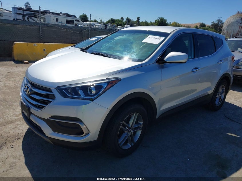 Vin: 5xyzt3lb2jg544931, lot: 46252373, hyundai santa fe sport 2.4l 20182