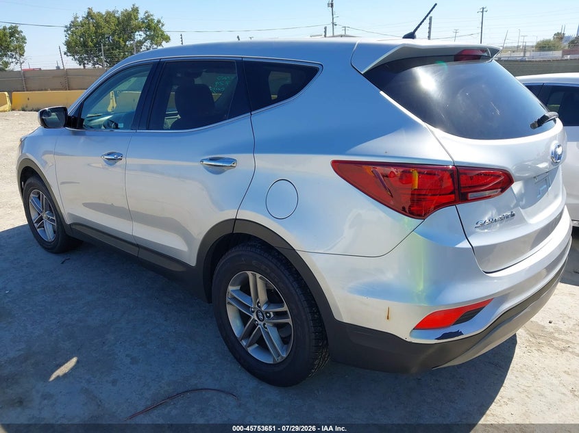 Vin: 5xyzt3lb2jg544931, lot: 46252373, hyundai santa fe sport 2.4l 20183