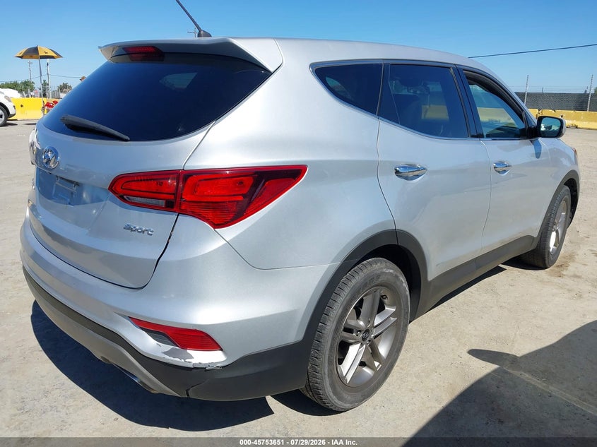 Vin: 5xyzt3lb2jg544931, lot: 46252373, hyundai santa fe sport 2.4l 20184