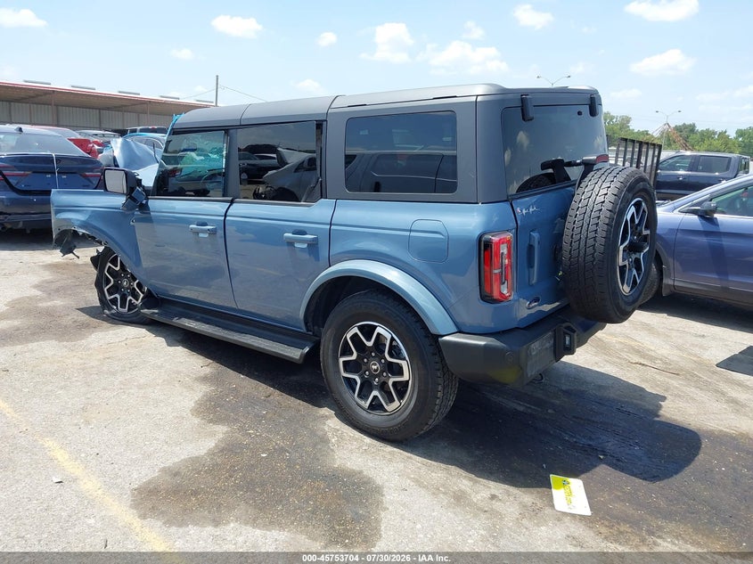Vin: 1fmde8bh5sla72927, lot: 46252426, ford bronco outer banks 20253