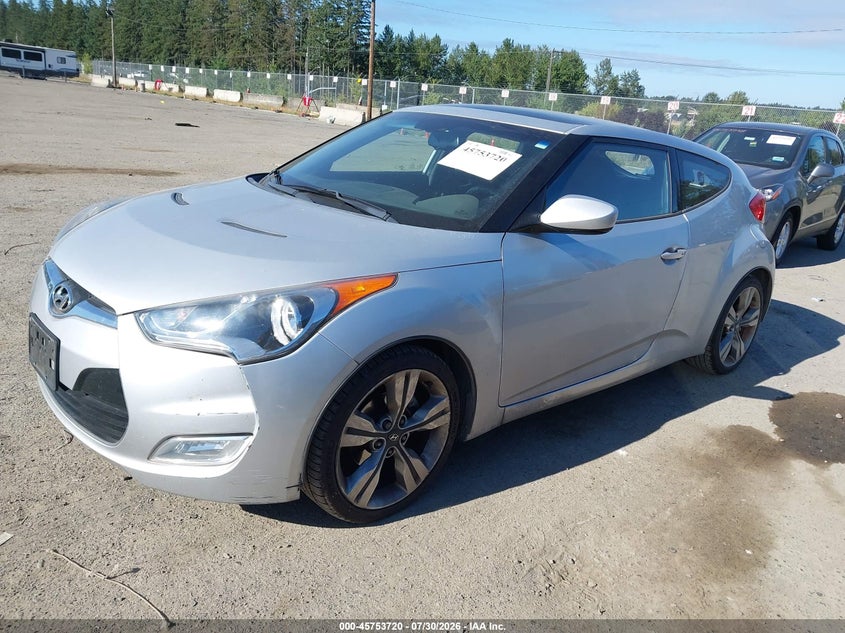 Vin: kmhtc6ad4cu077133, lot: 46252442, hyundai veloster base w/black 20122