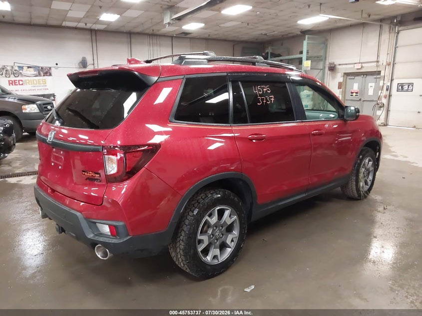 Vin: 5fnyf8h62pb037653, lot: 46252458, honda passport awd trailsport 20234