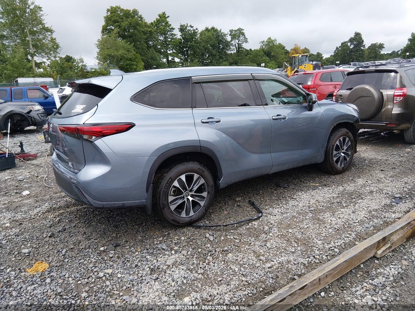Vin: 5tdgzrbh5ns206009, lot: 46252539, toyota highlander xle 20224