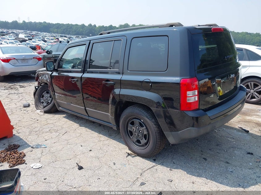 Vin: 1c4njpba6gd537363, lot: 46252543, jeep patriot sport 20163