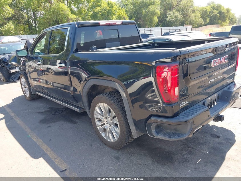 Vin: 3gtu9fel2mg127427, lot: 46252618, gmc sierra 1500 4wd  short box denali 20213