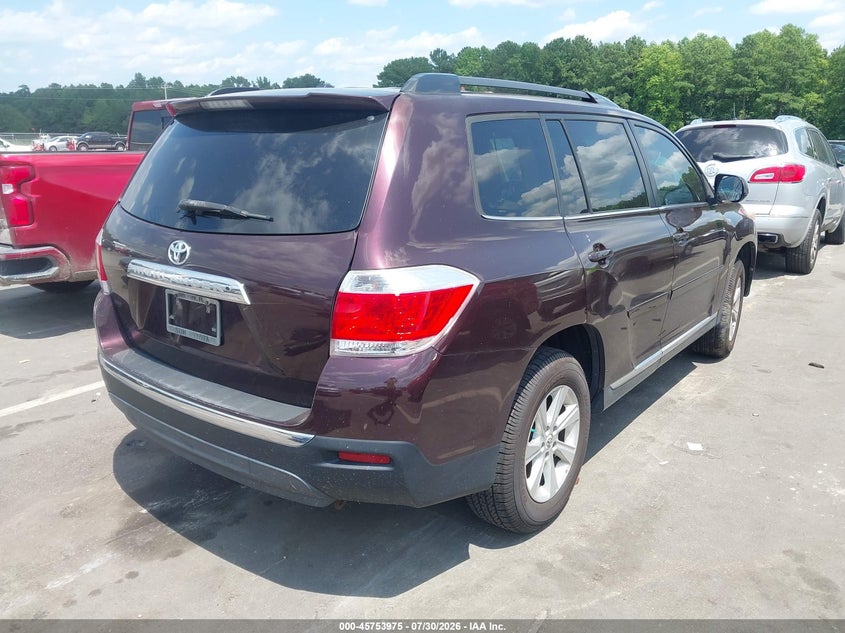 Vin: 5tdza3eh9cs028773, lot: 46252697, toyota highlander se 20124