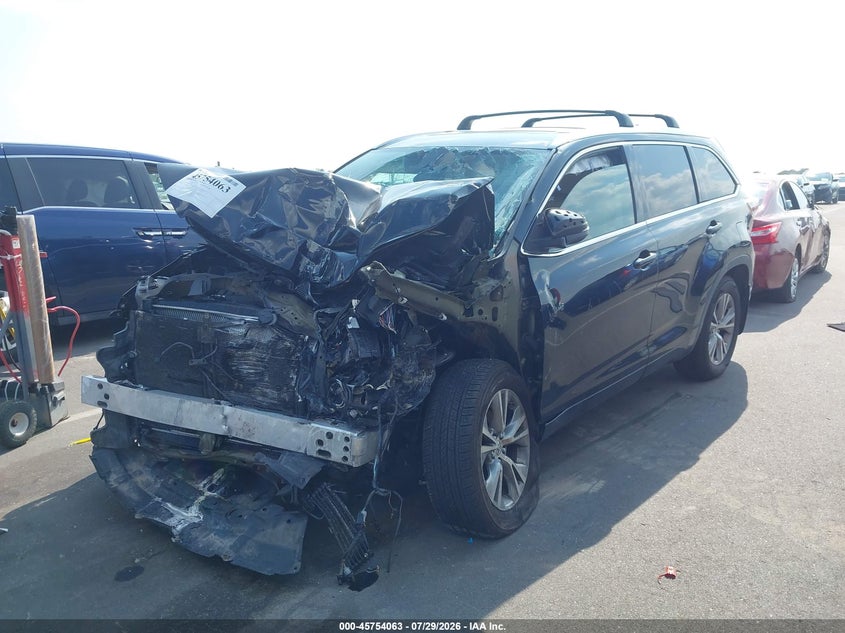 Vin: 5tdjkrfh3es058172, lot: 46252785, toyota highlander xle v6 20142