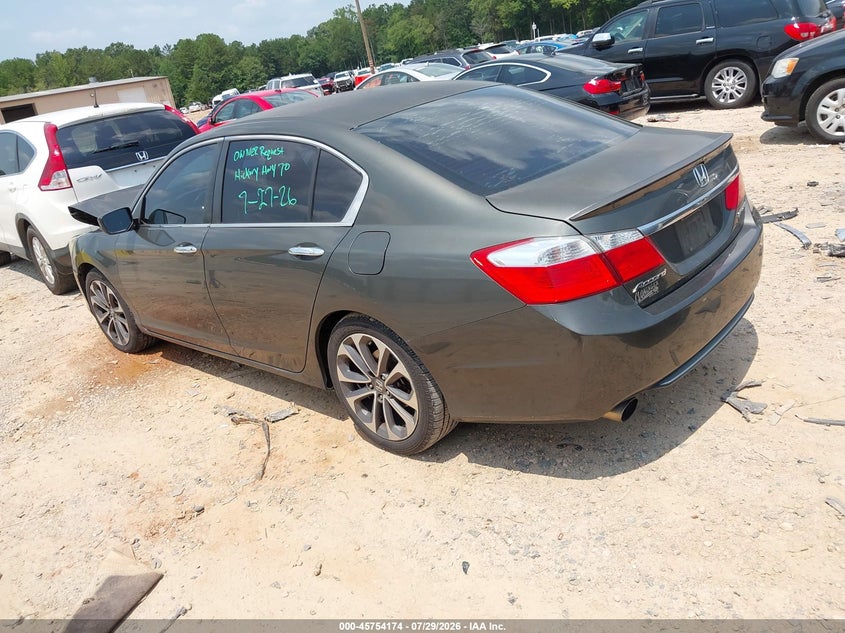 Vin: 1hgcr2f59fa122412, lot: 46252896, honda accord sport 20153