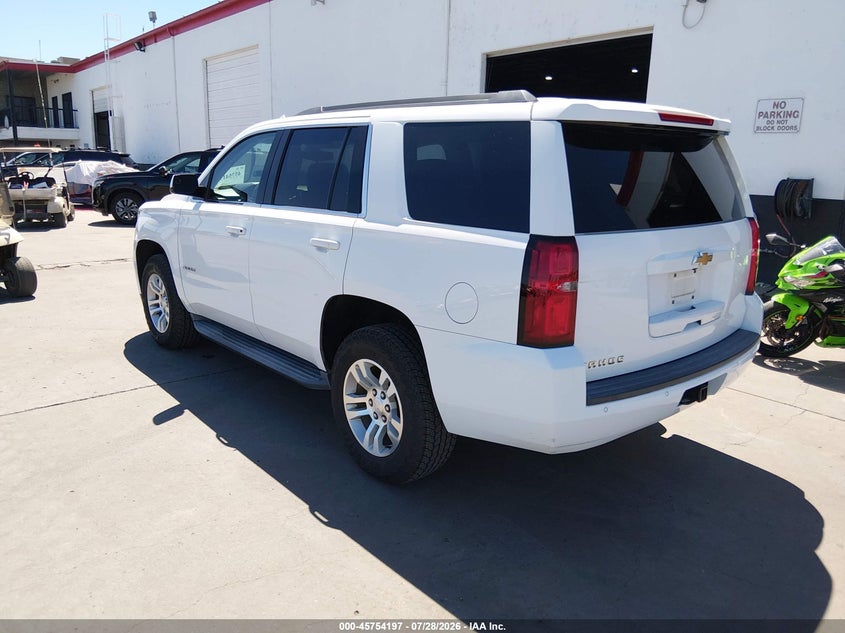 Vin: 1gnskaec7hr266514, lot: 46252919, chevrolet tahoe ls 20173