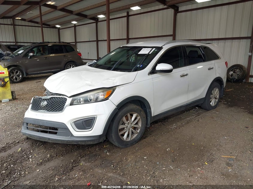 Vin: 5xypg4a37gg064356, lot: 46252928, kia sorento 2.4l lx 20162