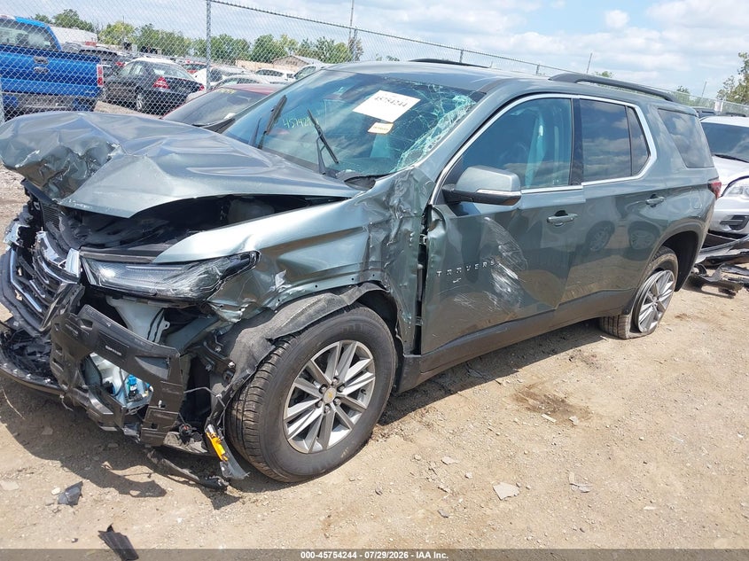 Vin: 1gnevhkw1pj190779, lot: 46252966, chevrolet traverse awd lt leather 20232