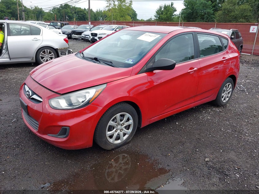 Vin: kmhct5ae2cu032923, lot: 46252999, hyundai accent gs 20122
