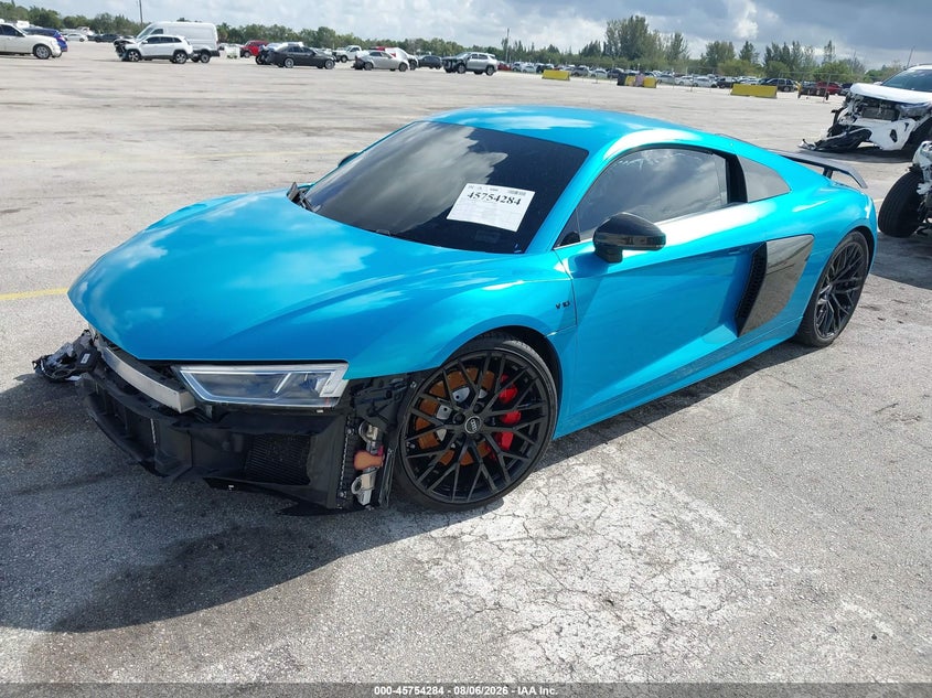 Vin: wuaeaafx8j7900475, lot: 46253006, audi r8 5.2 v10 20182