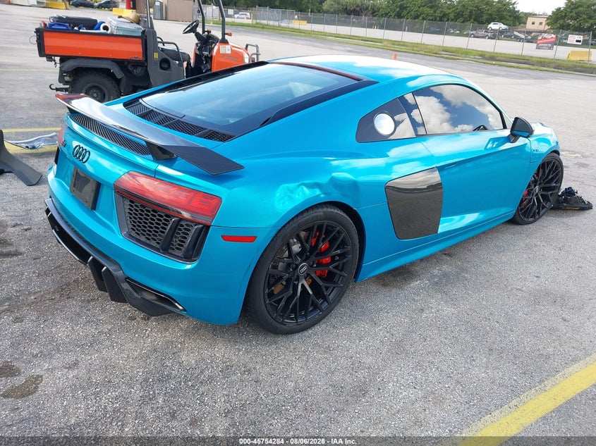 Vin: wuaeaafx8j7900475, lot: 46253006, audi r8 5.2 v10 20184