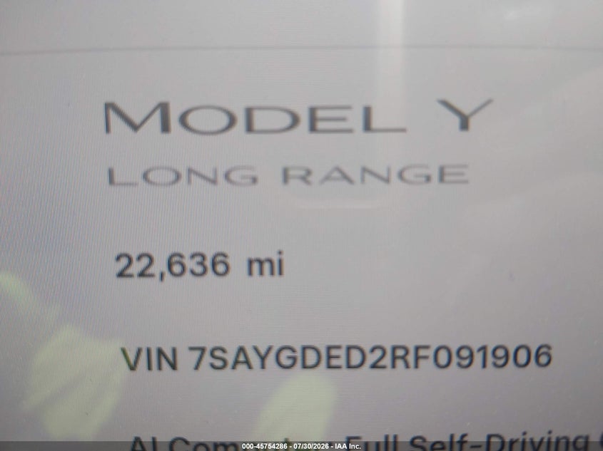 2024 TESLA MODEL Y auction photo 7
