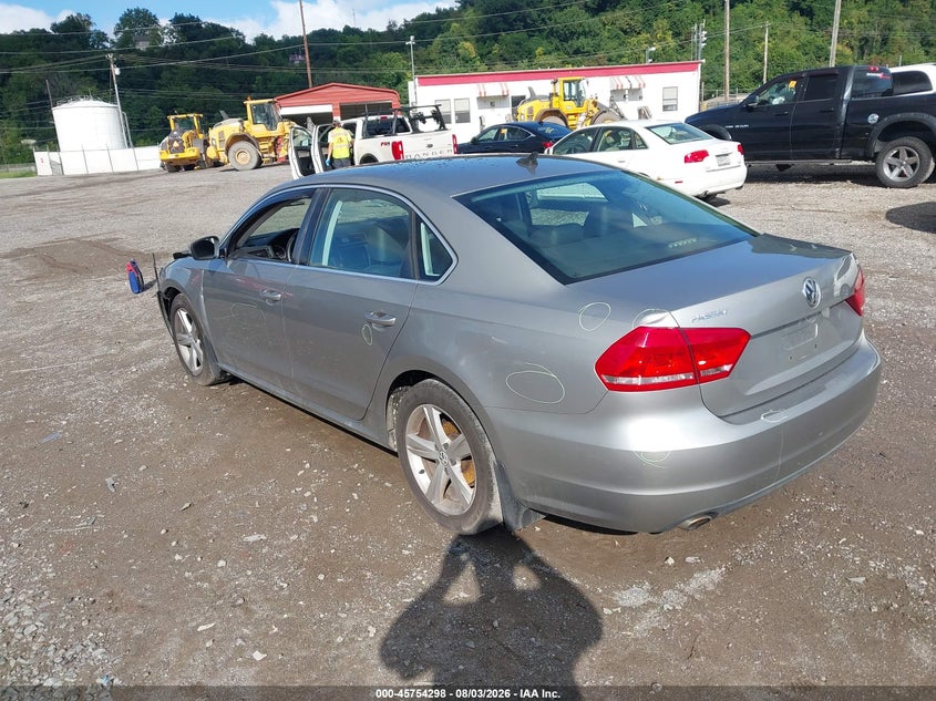 Vin: 1vwbp7a39dc073651, lot: 46253020, volkswagen passat 2.5l se 20133