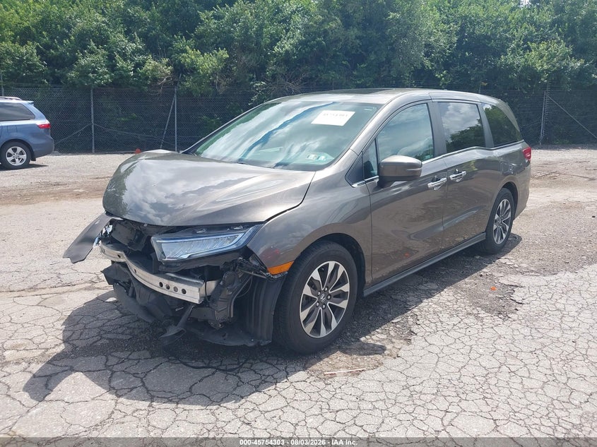 Vin: 5fnrl6h76nb020524, lot: 46253025, honda odyssey ex-l 20222