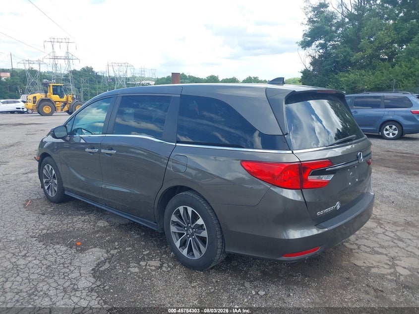 Vin: 5fnrl6h76nb020524, lot: 46253025, honda odyssey ex-l 20223