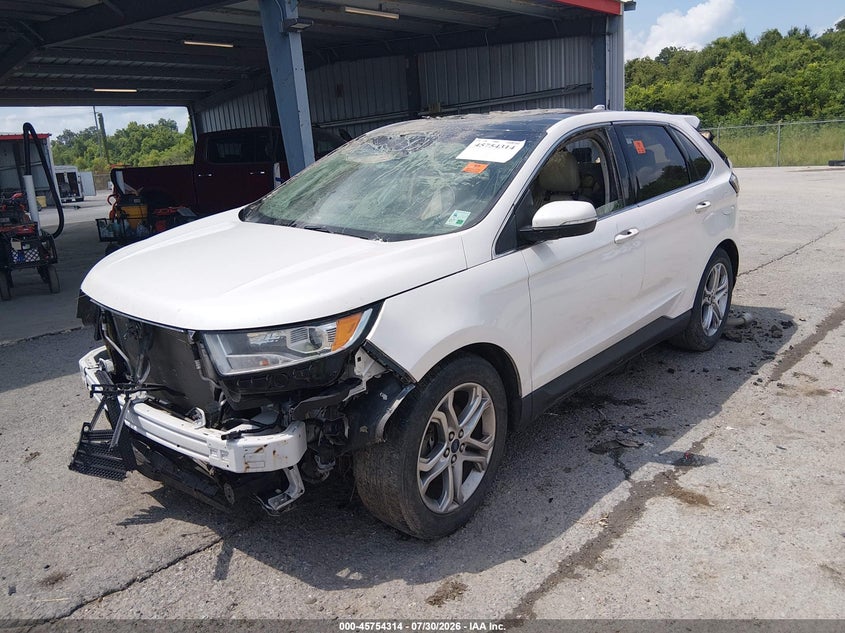 Vin: 2fmpk3k95fbb75952, lot: 46253036, ford edge titanium 20152