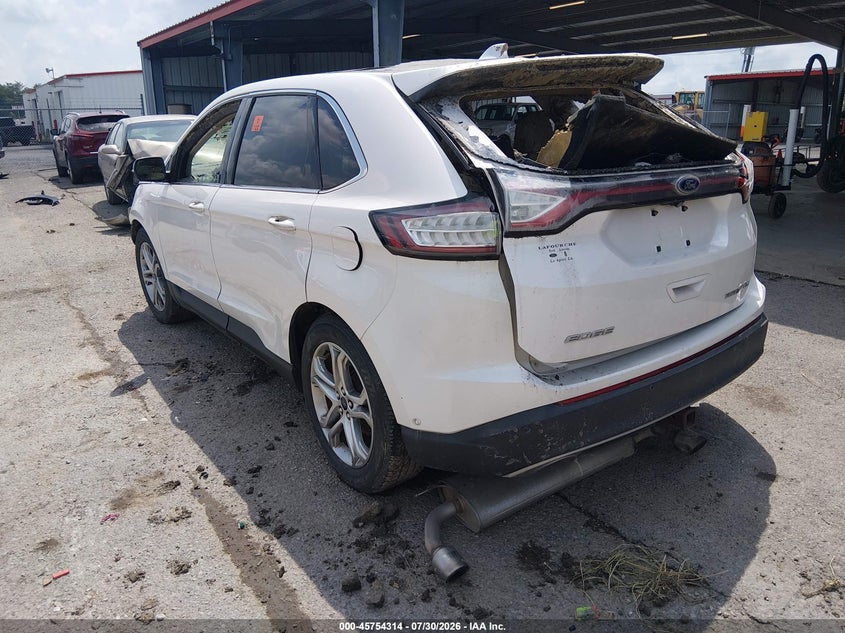 Vin: 2fmpk3k95fbb75952, lot: 46253036, ford edge titanium 20153