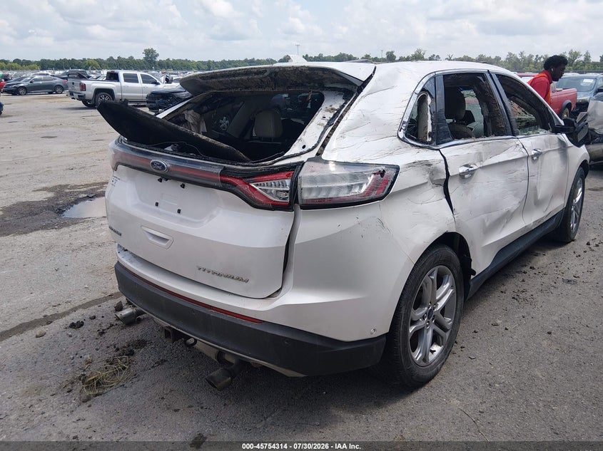 Vin: 2fmpk3k95fbb75952, lot: 46253036, ford edge titanium 20154