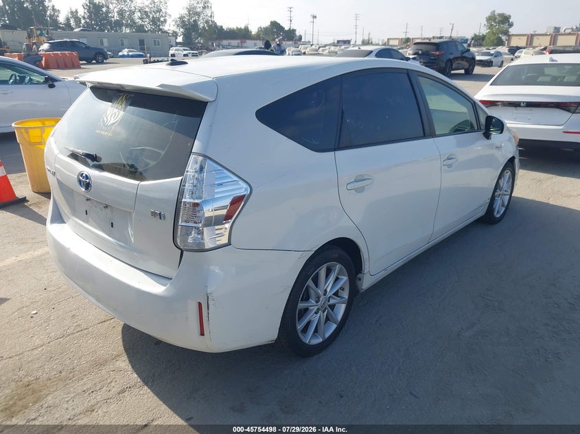 Vin: jtdzn3eu0c3166446, lot: 46253220, toyota prius v five 20124
