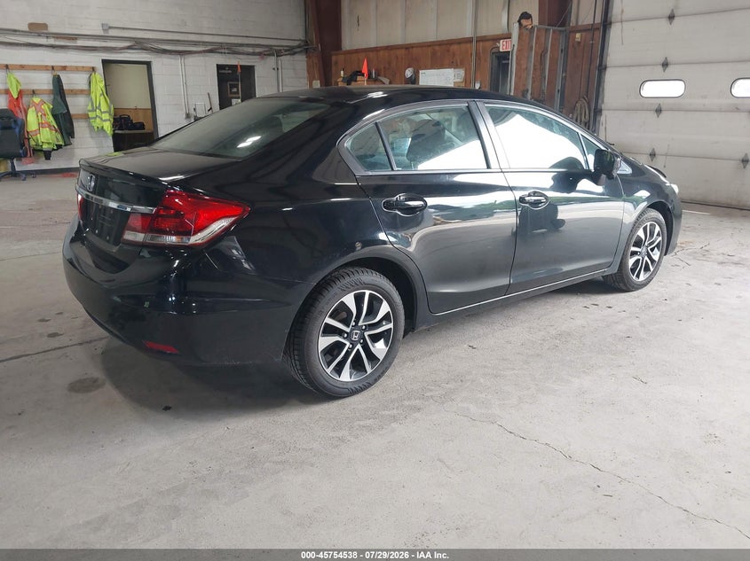 Vin: 19xfb2f89fe243951, lot: 46253260, honda civic ex 20154