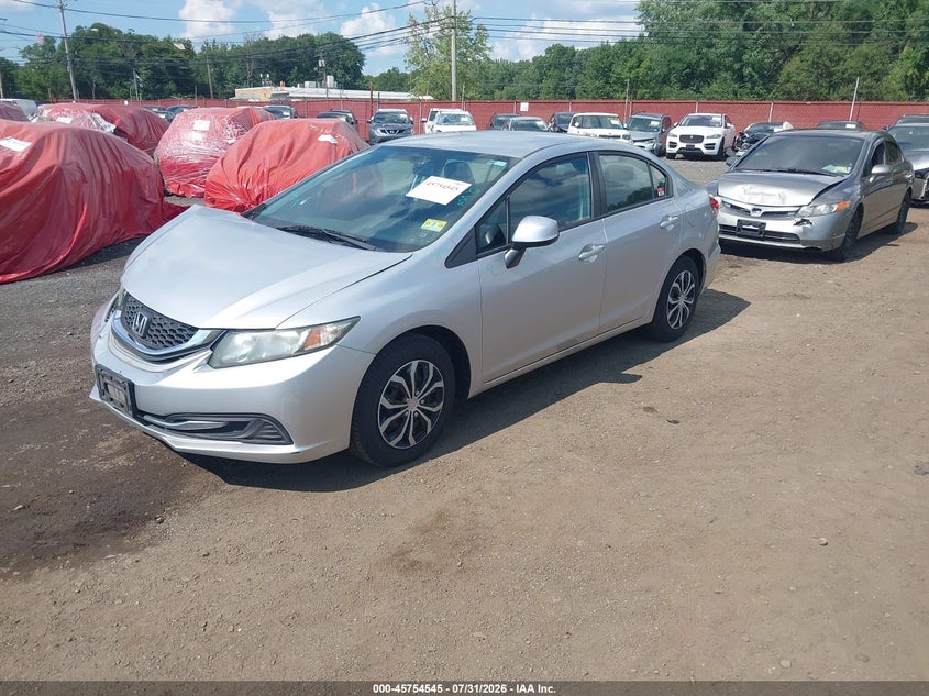 Vin: 19xfb2f5xde219144, lot: 46253267, honda civic lx 20132