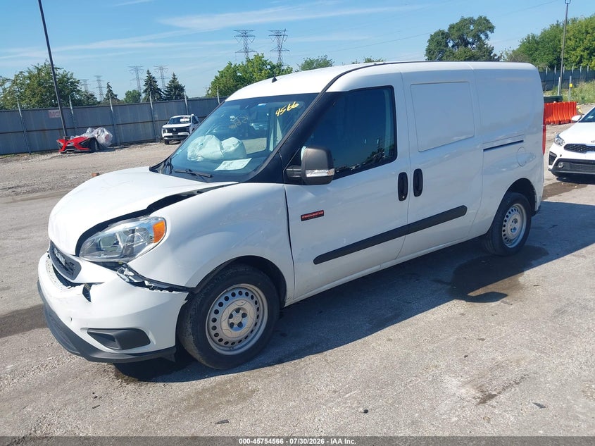 Vin: zfbhrfab8n6x49342, lot: 46253288, ram promaster city cargo van 20222