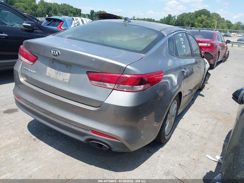 Vin: 5xxgt4l32jg199085, lot: 46253524, kia optima lx 20184