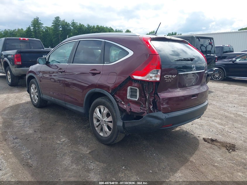 Vin: 5j6rm4h71cl078501, lot: 46253540, honda cr-v ex-l 20123