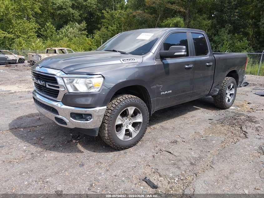 Vin: 1c6srfbt5kn656877, lot: 46253574, ram 1500 big horn/lone star  4x4 6'4 box 20192