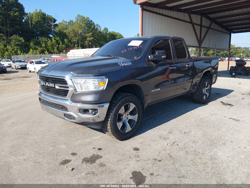 Vin: 1c6srfbt5kn656877, lot: 46253574, ram 1500 big horn/lone star  4x4 6'4 box 20192