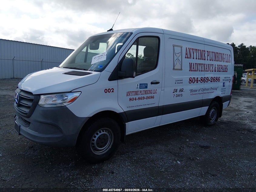 Vin: w1w70bgy0kt019093, lot: 46253689, mercedes-benz sprinter 1500 standard roof i4 20192