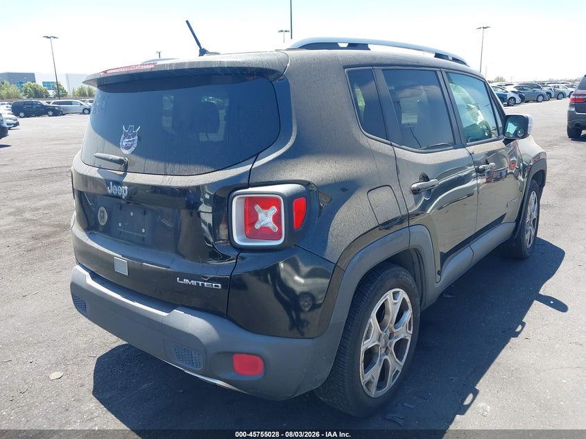 Vin: zaccjadt2gpc71246, lot: 46253750, jeep renegade limited 20164