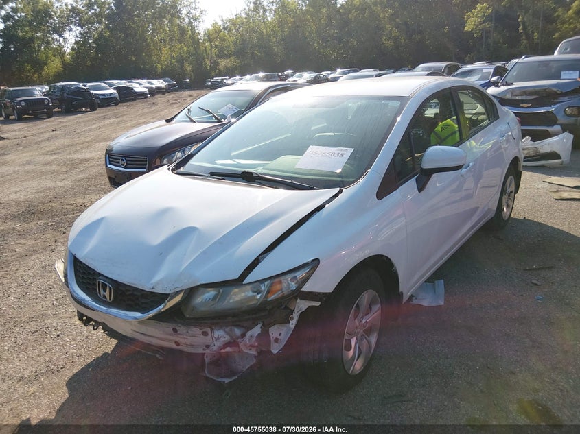 Vin: 19xfb2f52ee032479, lot: 46253760, honda civic lx 20142