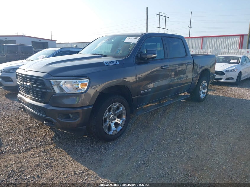 Vin: 1c6srfftxln160002, lot: 46253802, ram 1500 big horn  4x4 5'7 box 20202