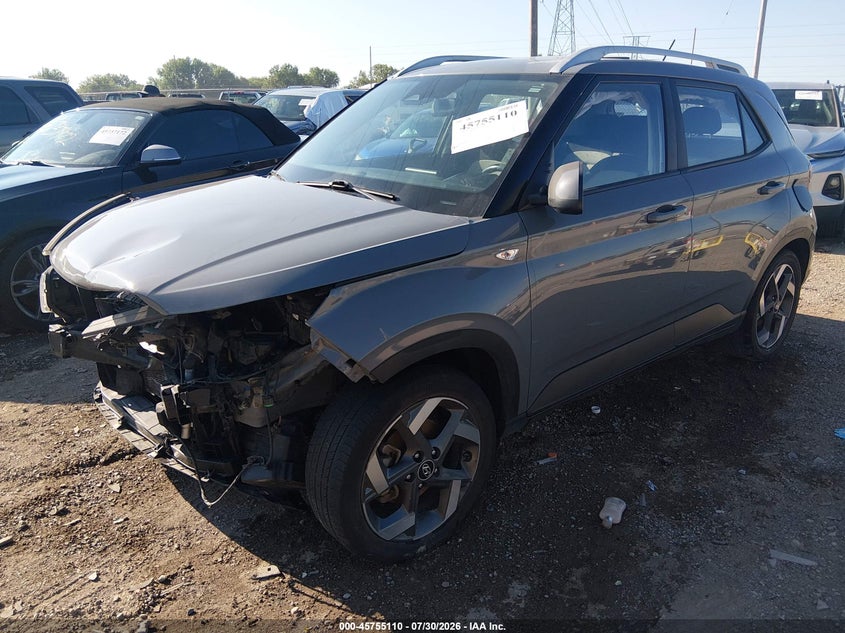 Vin: kmhrc8a31pu214287, lot: 46253832, hyundai venue sel 20232
