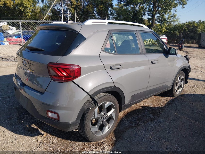 Vin: kmhrc8a31pu214287, lot: 46253832, hyundai venue sel 20234