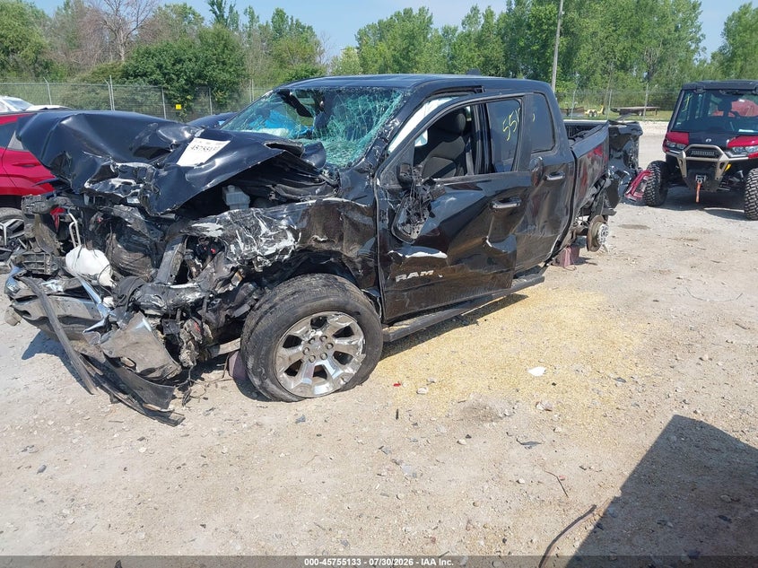 Vin: 1c6srfmt5kn514929, lot: 46253855, ram 1500 big horn/lone star  4x4 6'4 box 20192