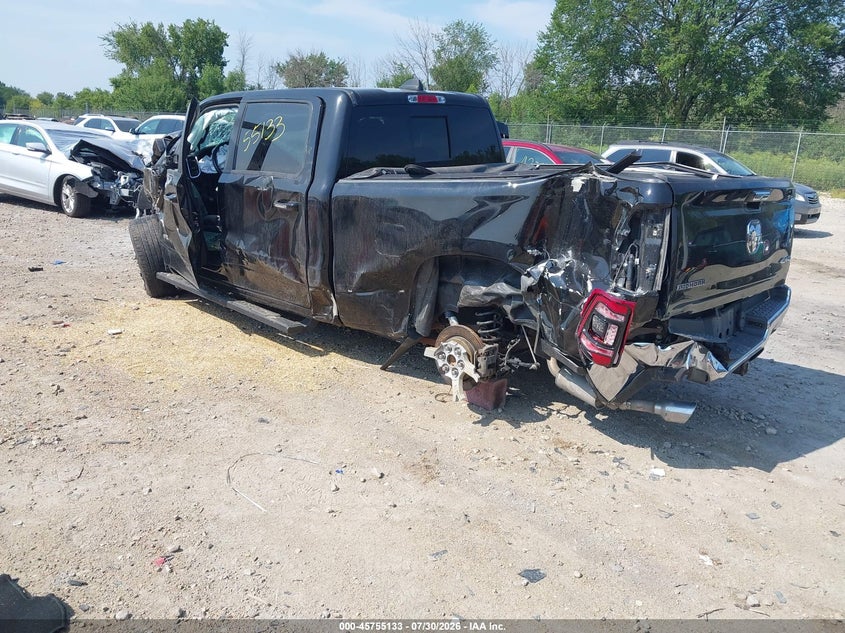 Vin: 1c6srfmt5kn514929, lot: 46253855, ram 1500 big horn/lone star  4x4 6'4 box 20193