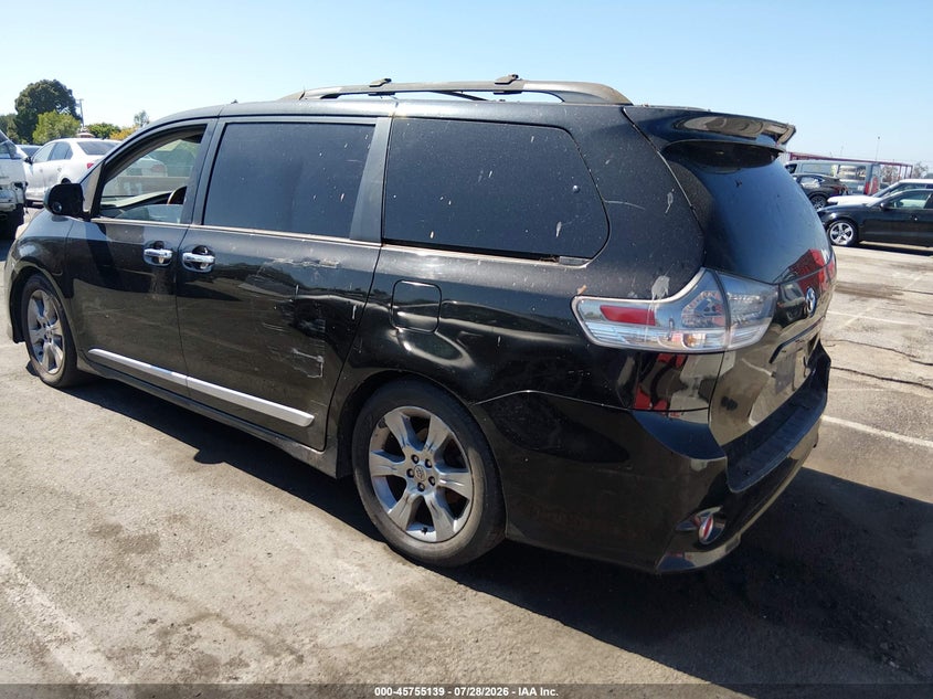 Vin: 5tdxk3dc9ds390243, lot: 46253861, toyota sienna se 8 passenger 20133