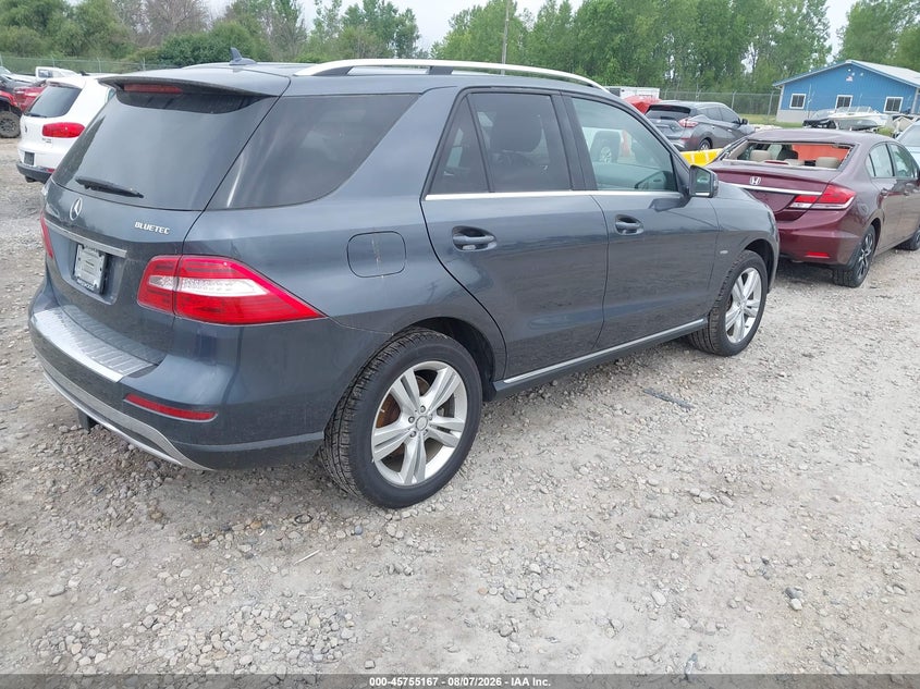 Vin: 4jgda2eb9ca026143, lot: 46253889, mercedes-benz ml 350 bluetec 4matic 20124