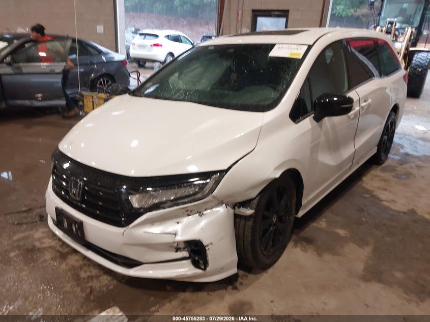 Vin: 5fnrl6h71pb033989, lot: 46254005, honda odyssey sport 20232