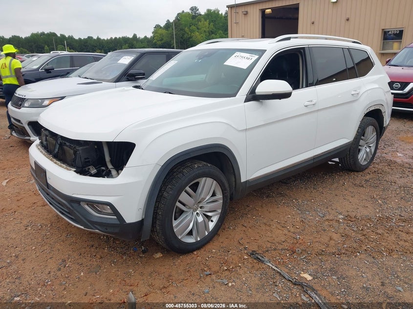 Vin: 1v2nr2ca8jc502927, lot: 46254025, volkswagen atlas 3.6l v6 sel premium 20182