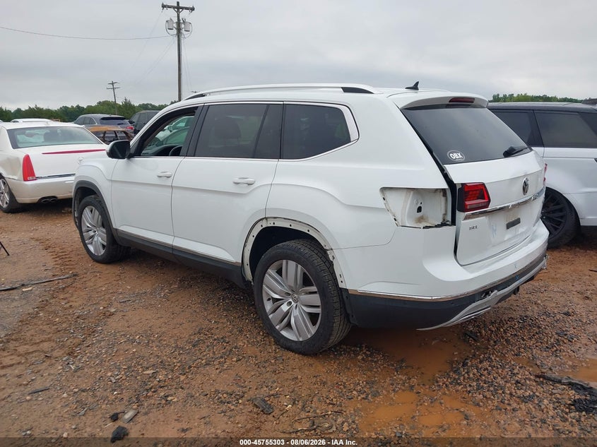 Vin: 1v2nr2ca8jc502927, lot: 46254025, volkswagen atlas 3.6l v6 sel premium 20183