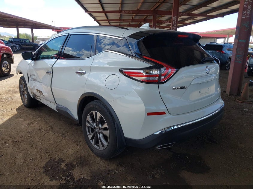 Vin: 5n1az2mg6hn177367, lot: 46254030, nissan murano sv 20173